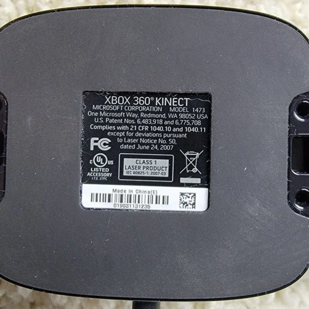 Microsoft Xbox 360 Kinect Sensor Bar Model 1473 Black‎ w/ Kinect Adventures